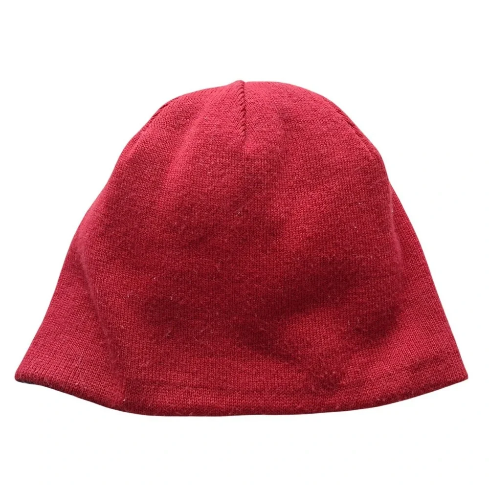 Aeropostale‎ Reversible Beanie Red Black Aero 87 Alpine Ridge Big Air Hat Y2K